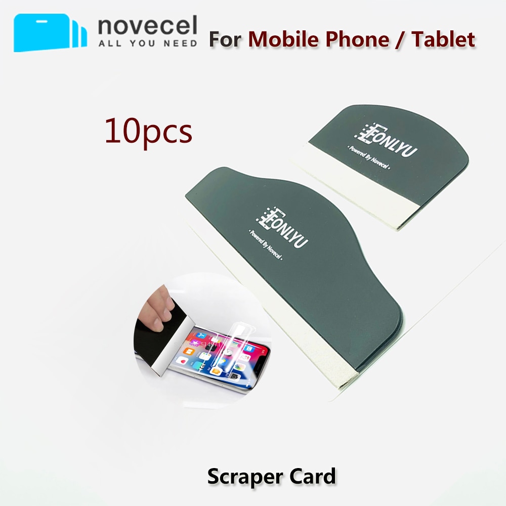 10Pc Tpu Hydrogel Film Scratch Kaart De-Bubble Schraper Mobiele Telefoon Film-Bedekt Doek Kraskaart