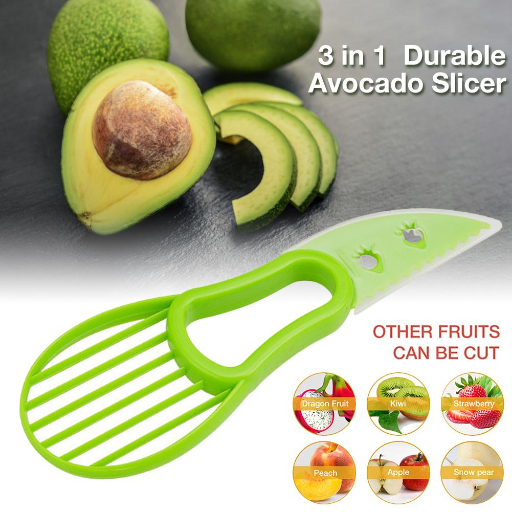 3-In-1 Avocado Dunschiller Multifunctionele Duurzaam Avocado Slicer Cutter Fruit Groente Splitter Keuken Gereedschap