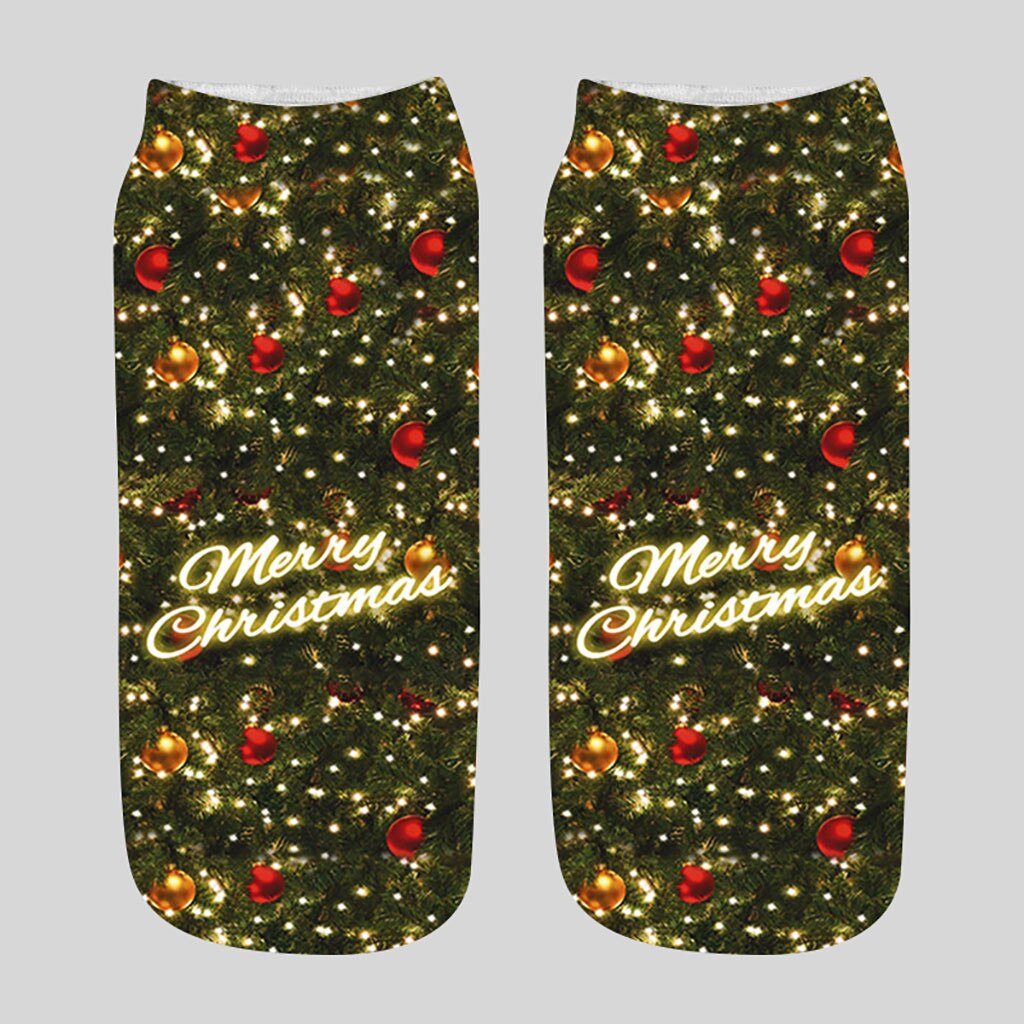 Unisex Ankle Sokken Kerst Grappige 3d Gedrukt Casual Sokken Grappige Comfortabele Leuke Low Cut Harajuku Skateboard Sokken #42: C