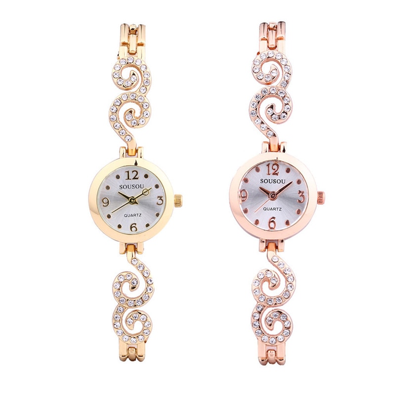 Mode Kristal Lederen Quartz Horloge Luxe Vrouwen Strass Armband Horloge Moderne Mode Quartz Horloges Klok/C