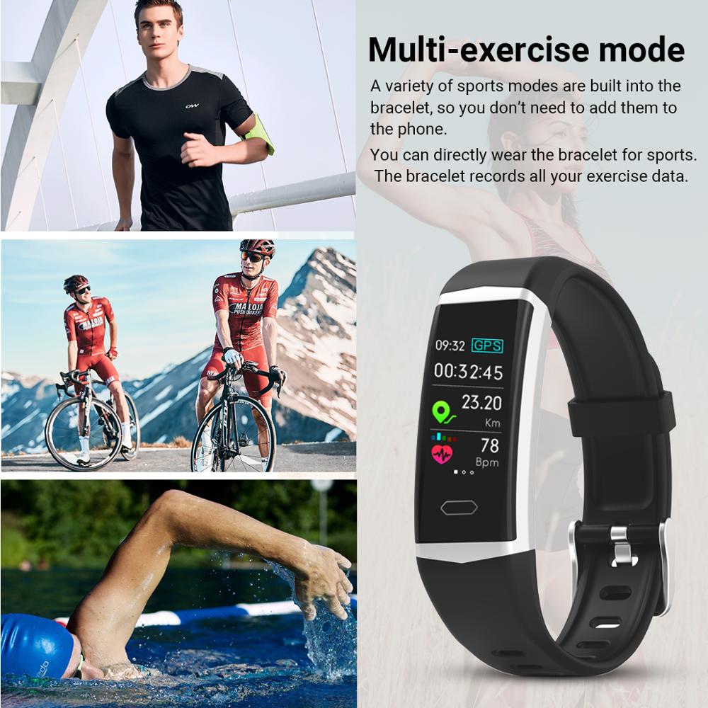 B5 GPS Swimming Smart Bracelet Band Fitness Tracker Blood Pressure Monitoring Multi-sport IP68 waterpoof Sport Smartband