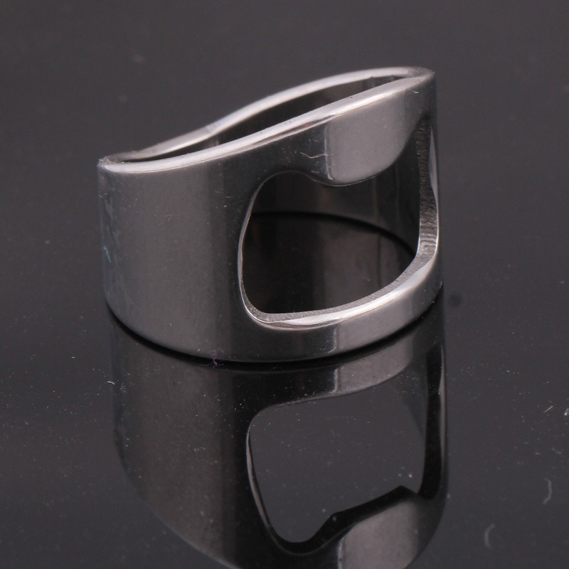 Anillo abridor de botellas, sacacorchos , anillo de dedo de acero inoxidable, abrelatas de cerveza, Gadgets, accesorios de cocina para Bar fresco,