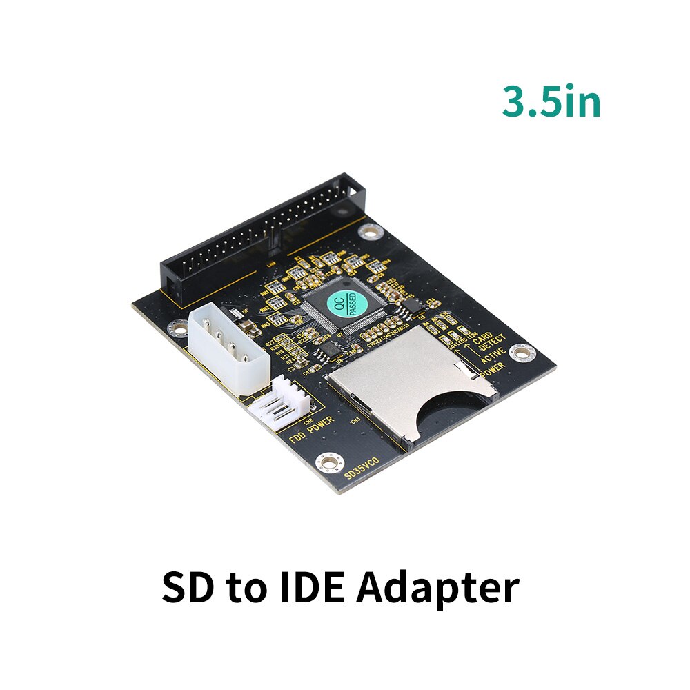 SD Memory Card To 3.5" 40Pin Male IDE Hard Disk Drive Adapter Secure Digital Converter HDD Adapter For PC Computer Desktop