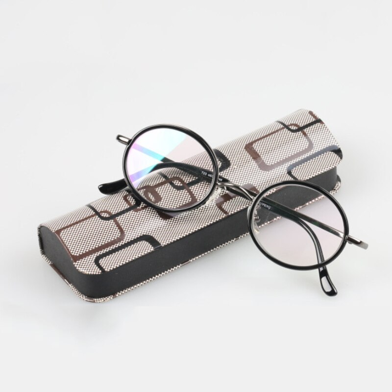 reading glasses round metal full frame retro glasses men and women reading glasses diopter 1.0-4.0 with glasses box