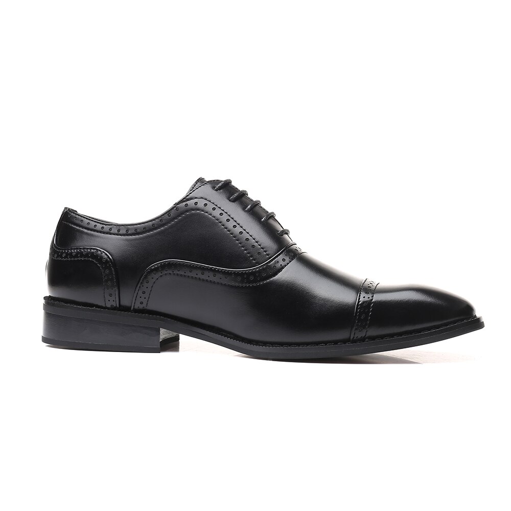 Oxford da uomo in pelle piatta da uomo, scarpe formali da uomo con lacci, scarpe eleganti da uomo