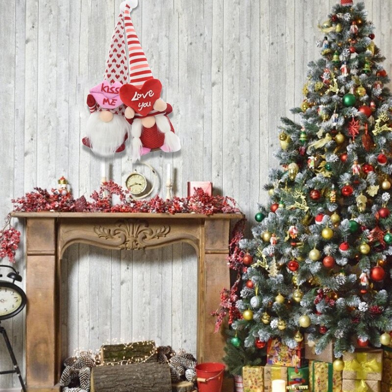 Valentine's Day Glowing Doll Love Heart/Love Heart Plush Toy Rudolph Goblin Home Decors Year Birthday for Lover