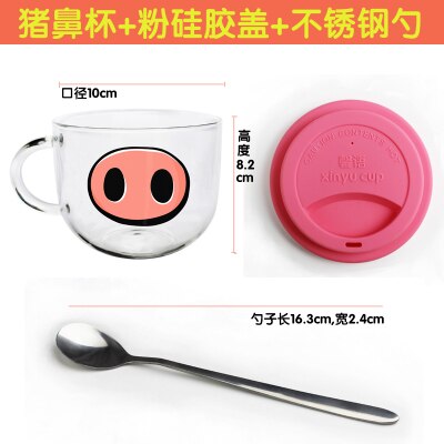 YIZI-gobelet en verre borosilicaté kawaii, mug Transparent, offre spéciale ml, boisson de , nouveauté 500: 14