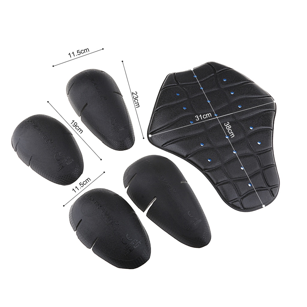 Motorcycle Riding Detachable Armor Shoulder & Knee & Back Protection Pads