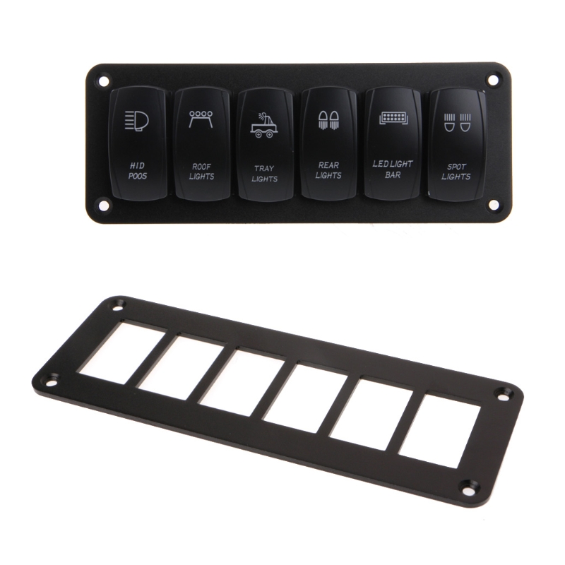 Panel de interruptor basculante de aluminio soporte de carcasa de 2/3/4/6 vías para Auto barco piezas