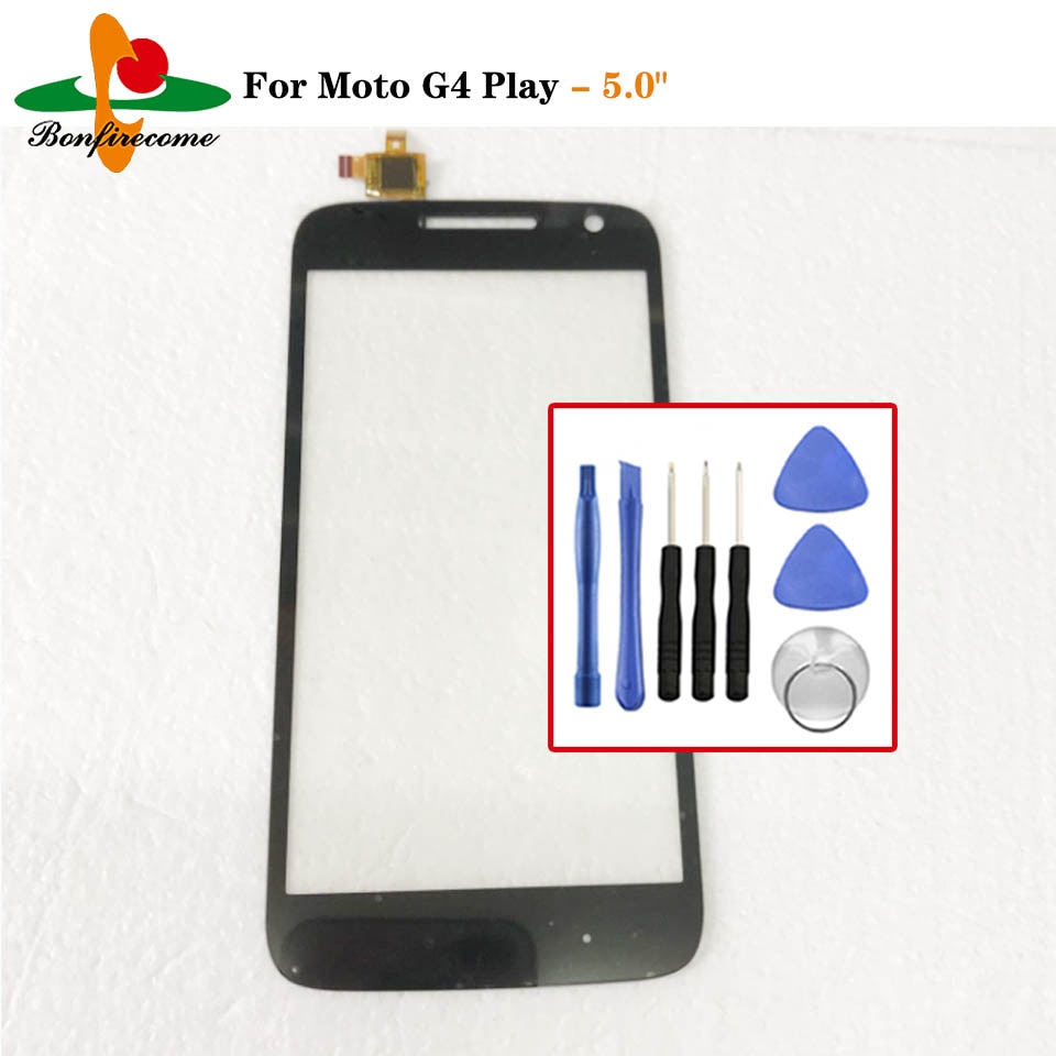 Para motorola moto g4 jogar xt1601 xt1602 xt1603 xt1604 painel sensor da tela de toque display lcd vidro digitador substituição