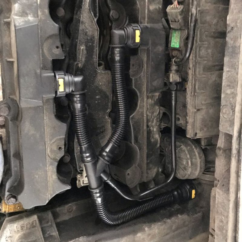Motor udstødning krumtaphus udluftningsrør spildgas udluftningsrør til citroen 1192 w 0/9675884280 til peugeot 307 308 biltilbehør