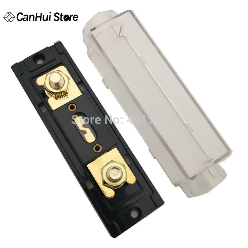 1Set ANL-H ANL-B Transparent Car Fuse Box ANL Fuse Holder Distribution in line 0 4 8 GA Positive With ANL Fuse Fusible 100A 200A