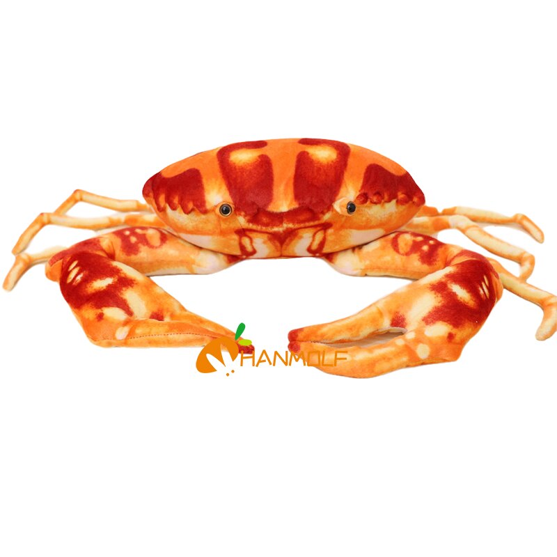 Lifelike Swimming Crab Stuffed Plush Doll Green/Brown/Orange Aquatic Ocean Sea Plush Animals Home Decorative Plushie 27-80cm