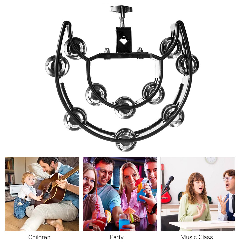 Cascabeles de doble fila, instrumentos musicales multifuncionales para niños y KTV