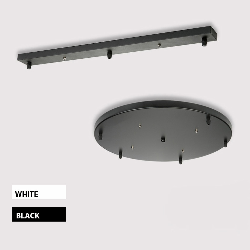 Pendant lamp Base Plate Lighting Accessories Black/White Round/Rectangular Chandeliers Ceiling Base Canopy Plate Lamps chassis