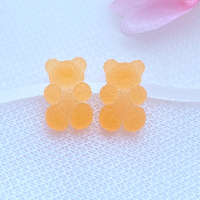 20 st söta mini flexibla björnar platta baksida hartscabochoner scrapbooking diy smycken hantverk dekoration tillbehör: D