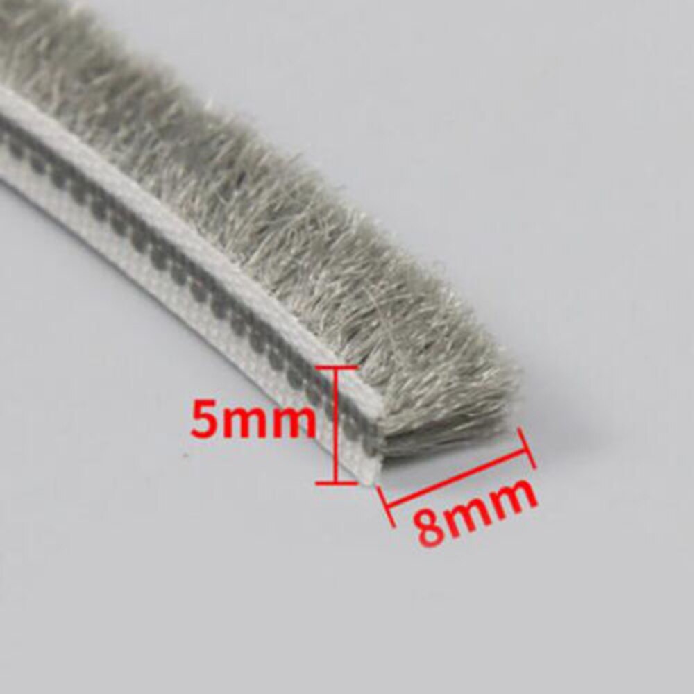 10M Sliding Wind-proof Door Window Seal Brush Strip Wardrobes Draught Excluder Sound Insulation Strip For Home 5mm X 8mm