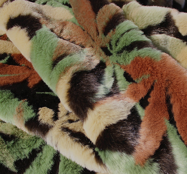 Imiteret ahornblad rodet jacquard tykt tøj kunstigt glat plys imiteret pelsstof til frakke vest fausse fourrure tissu: -en