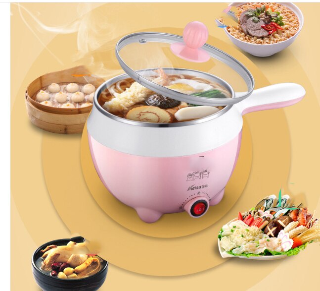 Electric cooker household student dormitory mini breakfast omelet 3in1 Stir-fry chafing dish braising steaming frying boiling