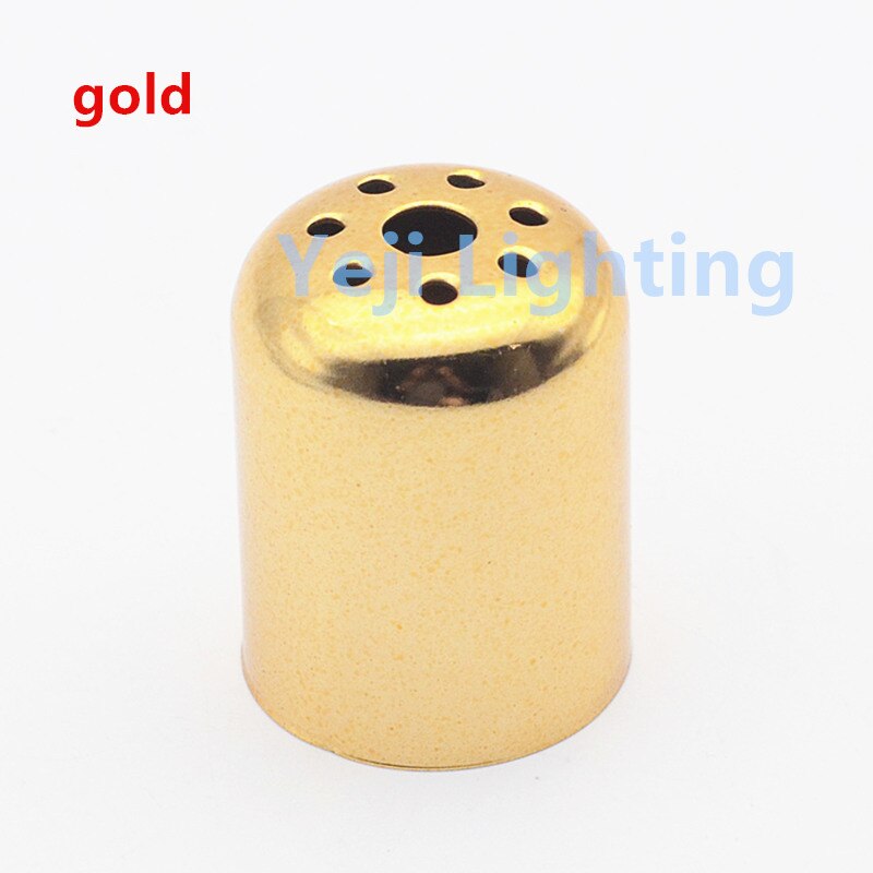 E27 lamp cup E27 socket lamp holder cover cap jacket cover cup retro led pendant light lamp base fittings lighting accessories: gold