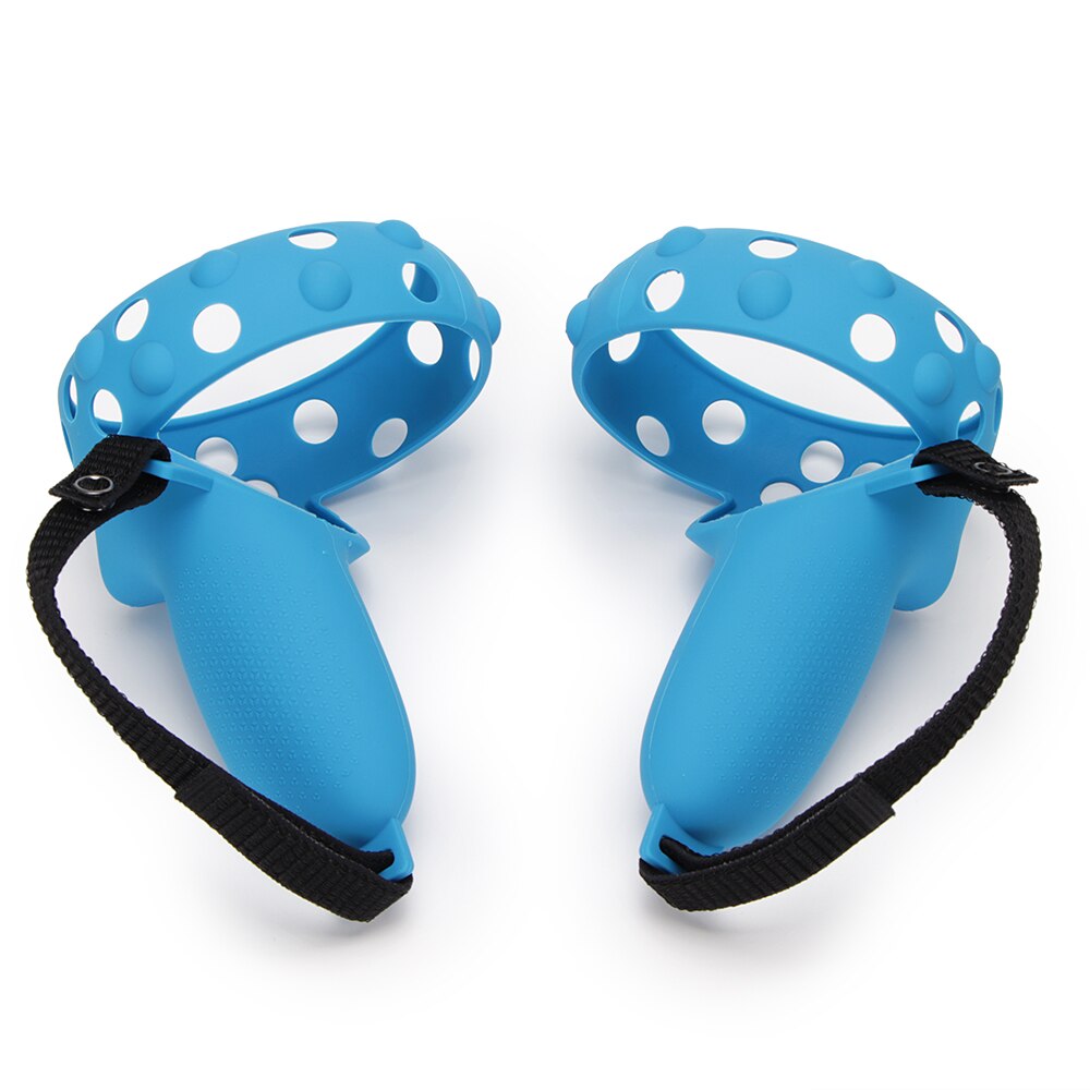 Oculus Quest 2 VR Protective Cover VR Touch Controller Silicone Cover Skin Handle Grip For Oculus Quest 2 Accessories: blue2
