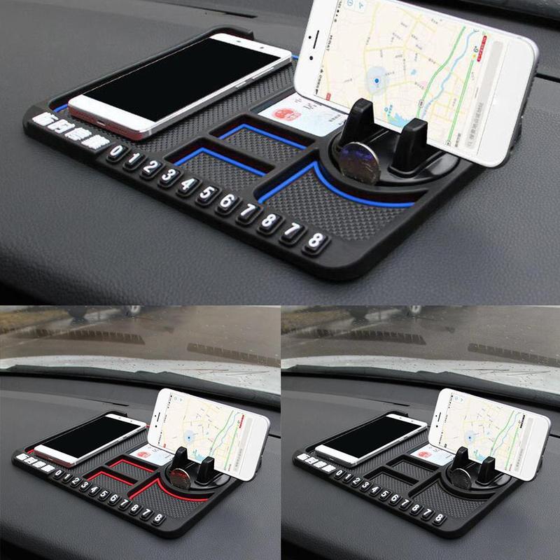 Multifunctional Anti-Slip Car Mat Auto Phone Holder Non Slip Sticky Anti Slide Dash Phone Mount Silicone Dashboard Car Pad Mat