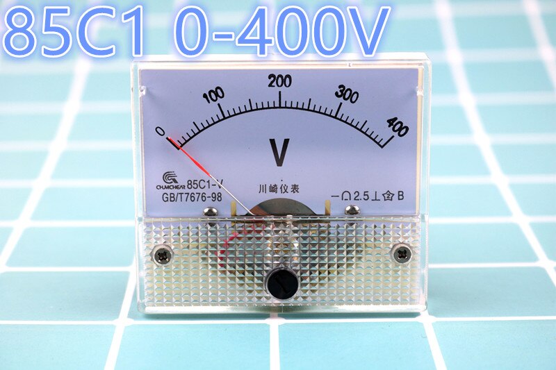 DC 400 V Analoge Panel Volt Voltage Meter Voltmeter Gauge 85C1 0-400 V DC Wit