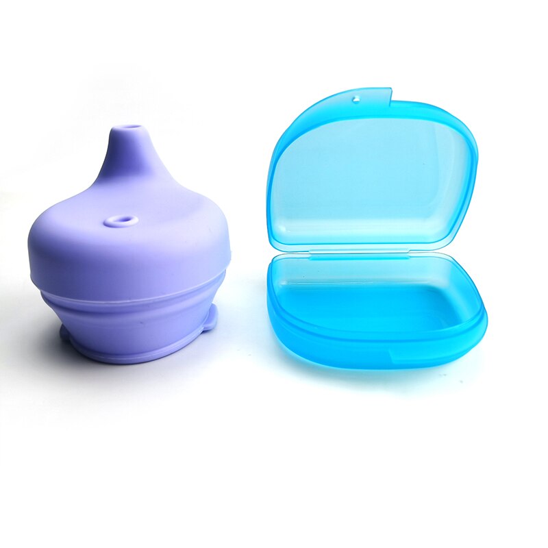 BPA Free Food Grade Silicone Sippy Lids for Cups, small glass drinking sippy lids for Cup: Purple