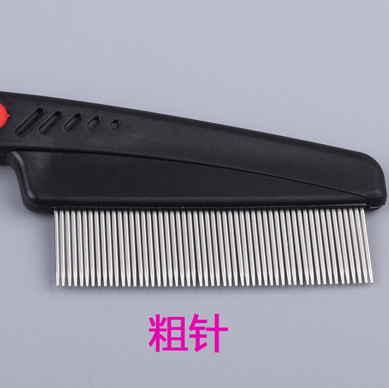 grooming dog comb, hair removal stainless steel flea needle comb, lice comb, deworming eggs, opening knots, cat comb Pet tools: Thick needle