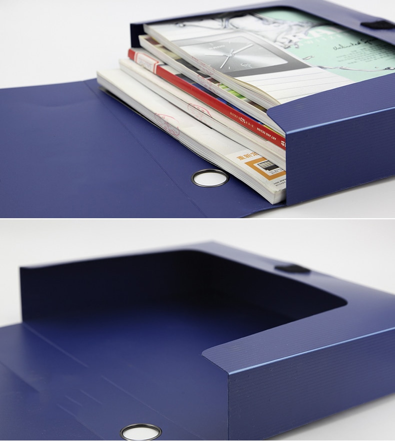 Thicker A4 File Box Data Document Organier Storage Bag Filling Products Box File Office School Supplies File Case 18*238*58mm