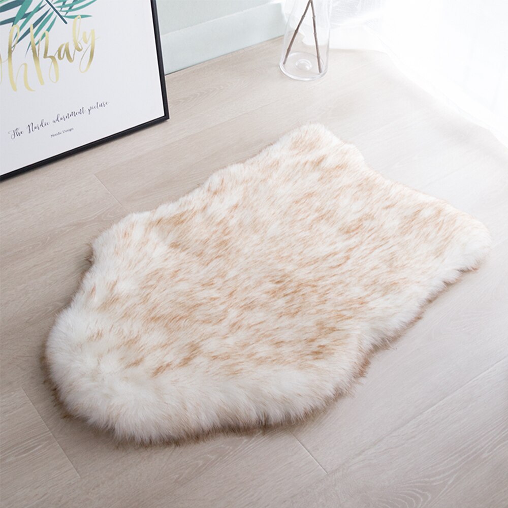 Pet Dog Bed Mat Curve White Dog Rug Faux Fur Orthopedic Dog Bed For Big Medium Small Puppys Support Dropping