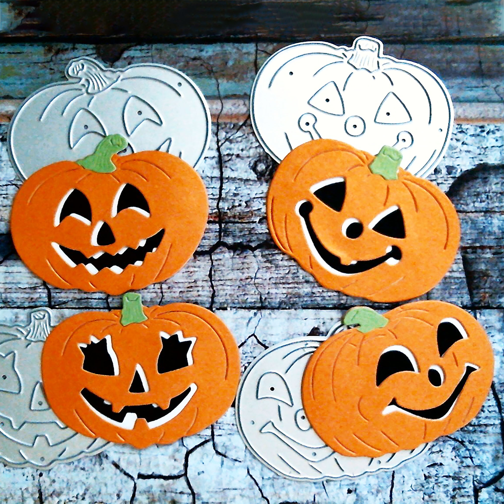 Halloween skrekk gresskar kutte dør triks eller behandle metallform til gjør-det-selv scrapbooking dekorativt håndverk preging utstanset