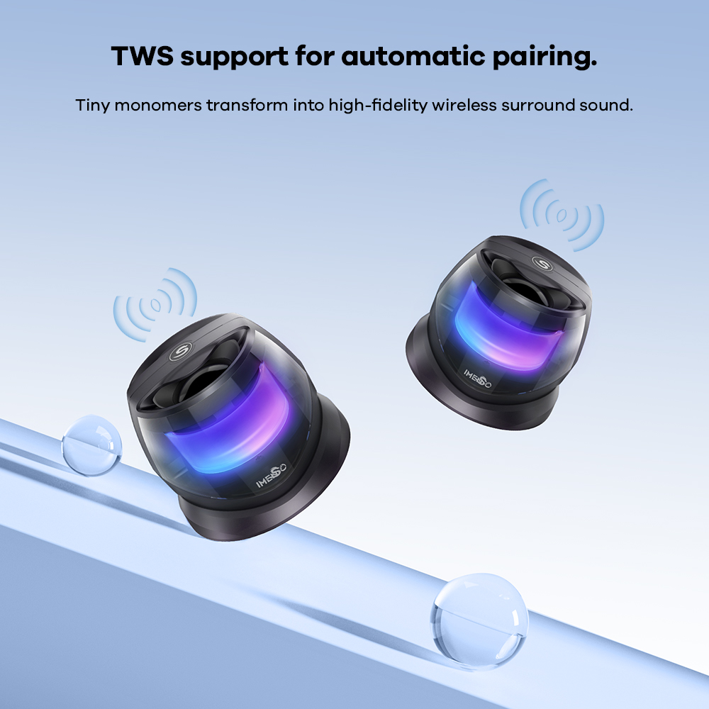 IMENSO IMS-S1048 Mini Portable Speaker RGB Lighting Magnetic Speaker BT5.3 Small Sound Box 7 Hours Playback Phone Holder Speaker