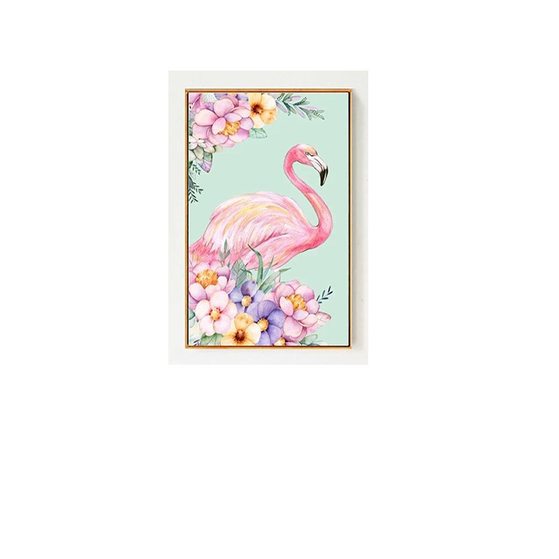 1pc lyserød blomst enhjørning flamingo tegneserie barn diy digital maleri med tal moderne væg kunst lærred maleri hjem indretning