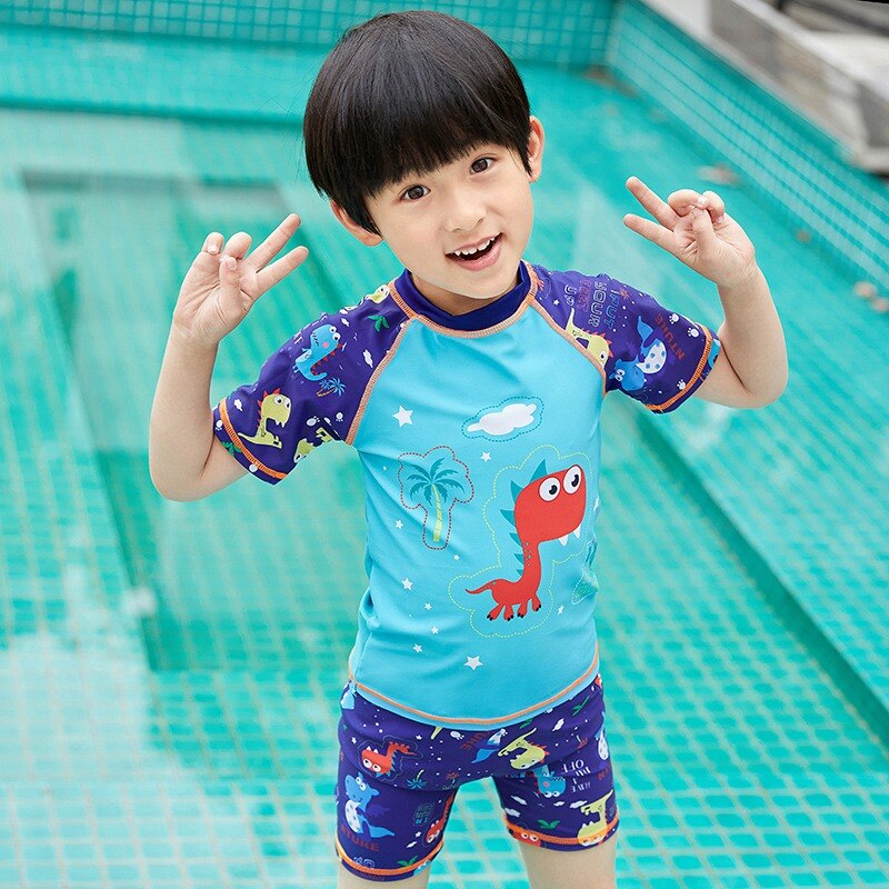 Children Boy Swimsuit Swimming Dinsour Kids Kids Swimwear For Boy Swimsuit Kids Boys Quick drying Wet-suit