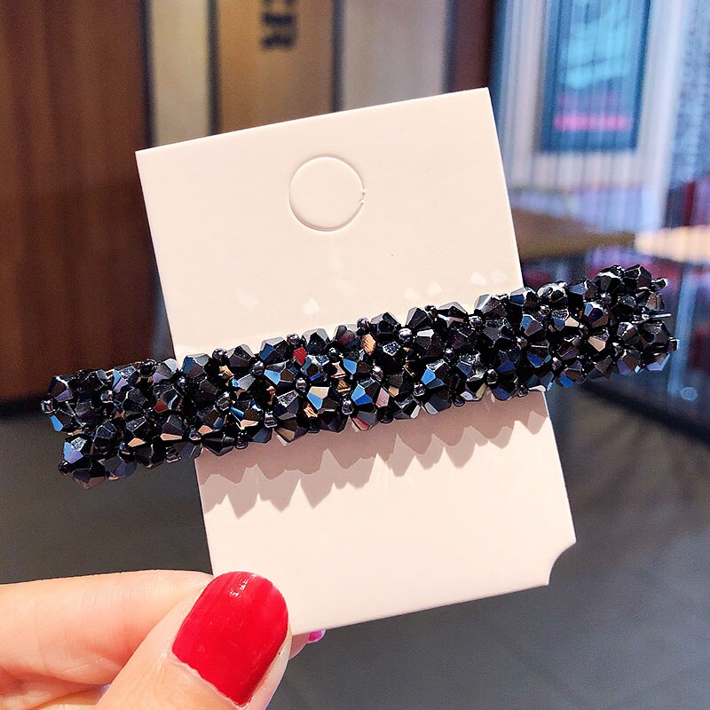 Skinnende krystal hårspænder til kvinder hårpynt pandebånd søde hårspænder hårnåle hårtilbehør: Dyb blå