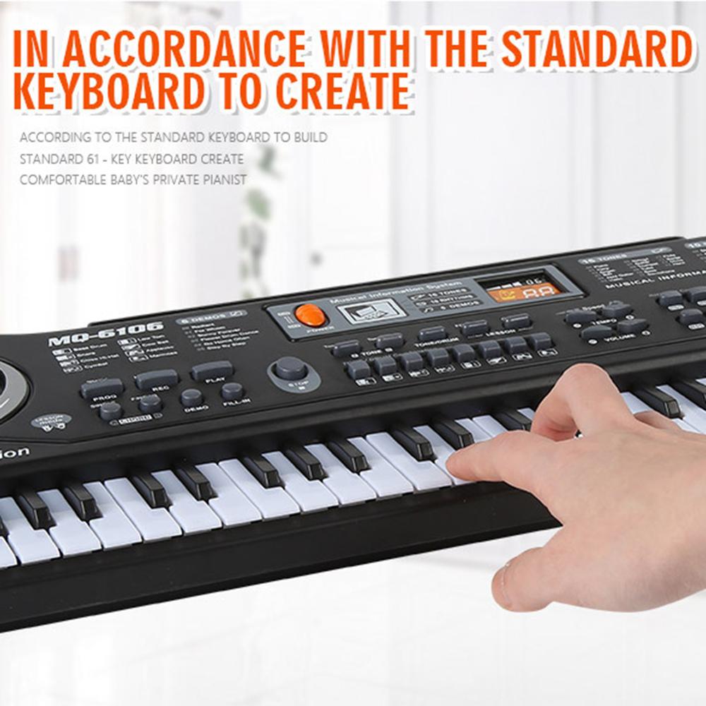 61-Key Digital Electric Piano Keyboard Portable Multi-Functional Keyboard with Microphone Music Keyboard Electric Keyboard