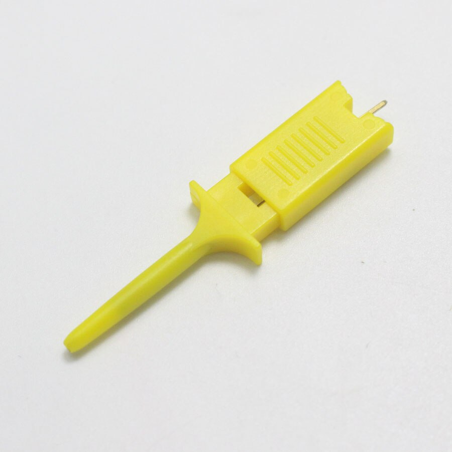 2pcs Test Hook Clamp with Pin for logic analyzer logic test red black yellow green blue white flat Connector: YELLOW