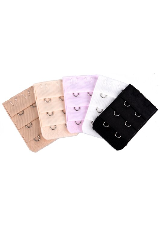 5 stuks 2 haakjes bh verlengbandjes lichtroze beige wit voor dames