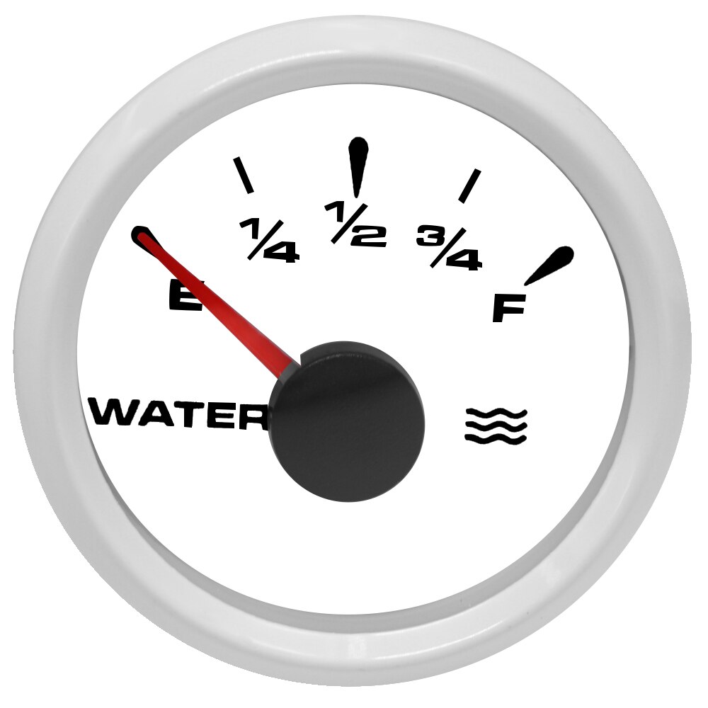 52 MM Waterproof Car Marine Water Level Gauge 0-190 Ohm Boat Water Tank Level Gauge Indicator With 8 Colors Backlight: WW