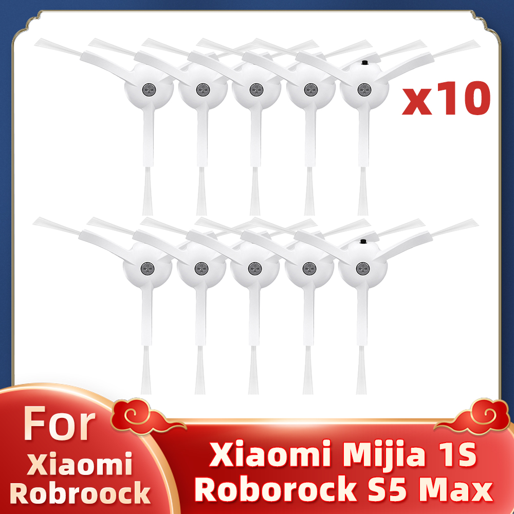 Compatible con Xiaomi Mi Robot Vacuum Cleaner 1/1S SDJQR01RR SDJQR02RR SDJQR03RR Roborock E3, S4, S4 Max, S5: cepillo principal, cepillo lateral, filtro HEPA: Amarillo claro