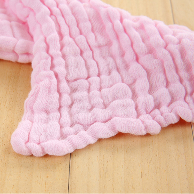 Toalla pequeña de 25x50cm, toallas de algodón de gasa suave de Color sólido, toalla facial plegable lavable para niños, pañuelo de secado rápido para baño