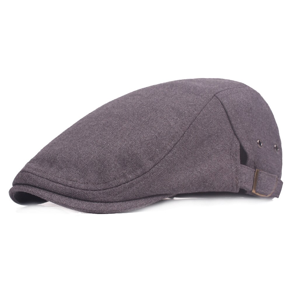 SLECKTON Fedoras Cap Beret Casual Hat Peaked Cap Retro Newsboy Cap Solid Flat Cap French Hat Winter Hat for Men Unisex: Light Grey