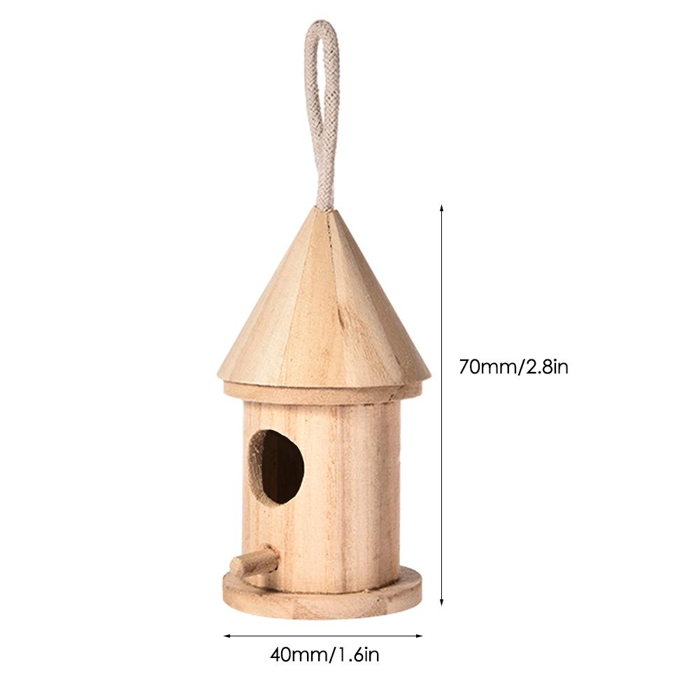 Houten Vogel Huis Nest Handgemaakte Milieuvriendelijke Vogelnest Kooi Outdoor Vogelhuisje Tuin Yard Opknoping Decoratie Ambachten: E
