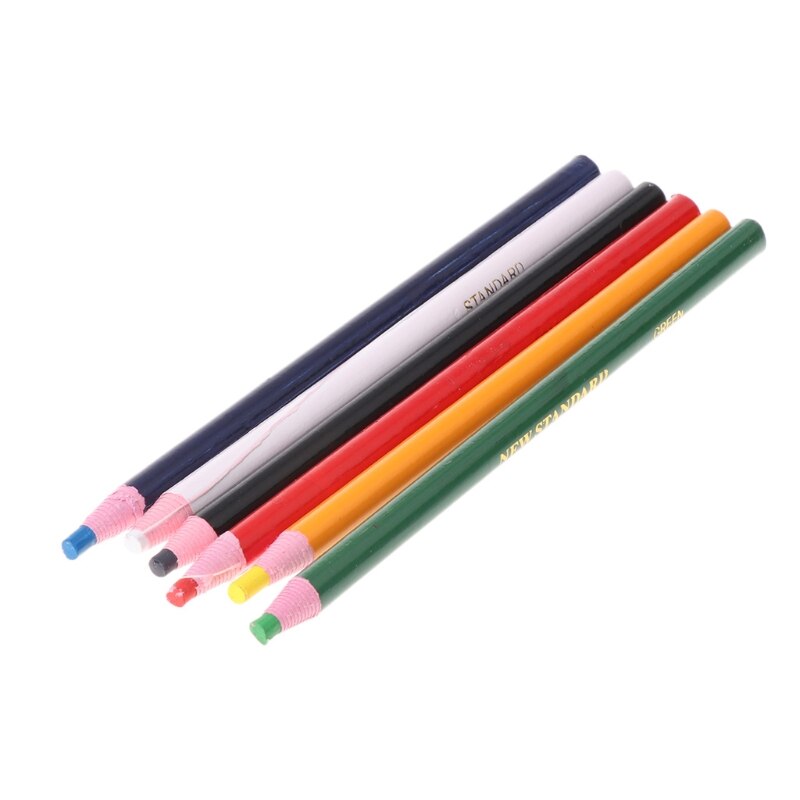 6 Kleuren Markers Voor Metaal Glas Stof China Grafiek Peel Off Vet Wax Potlood L4MD