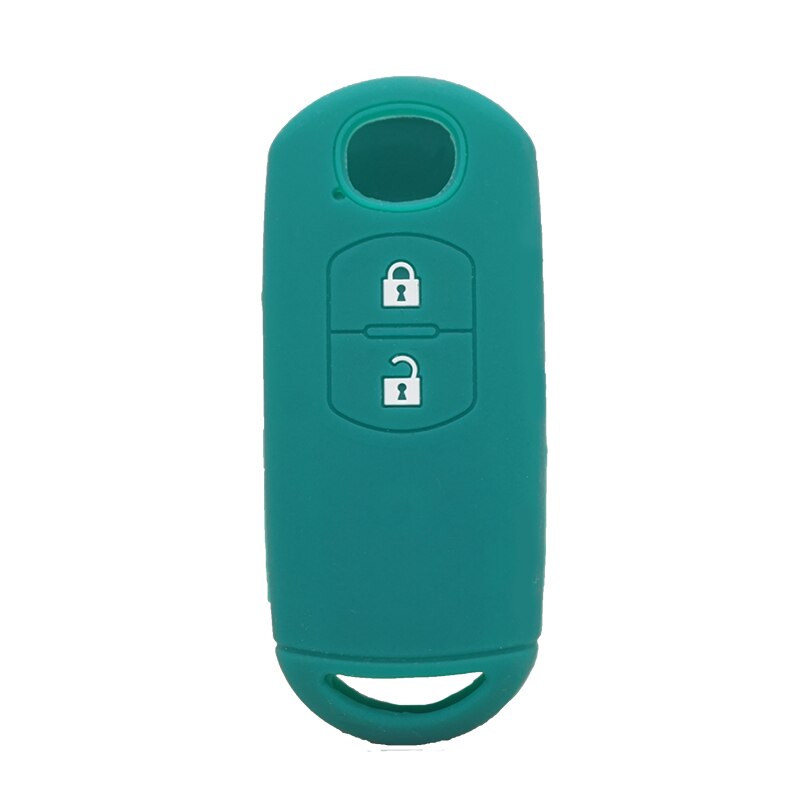 Xinyuexin-funda de silicona para llave de coche, 2 botones para Mazda 2, CX-5, Atenza, CX-7, CX-9, CX-3, CX-4, MX5: dark green