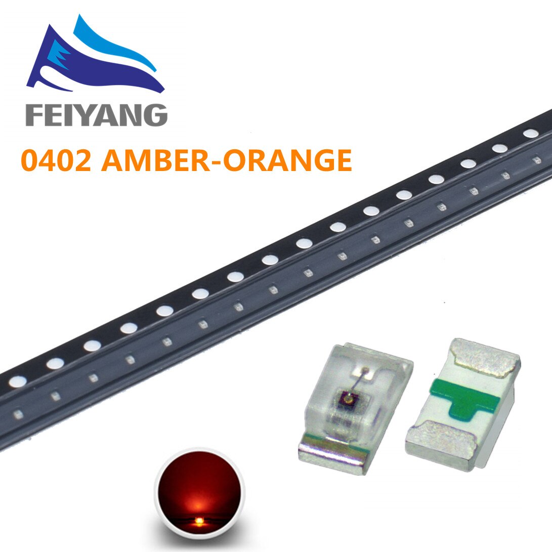 3000PCS 0402 SMD LED light-emitting diode smd Red Yellow Blue Green White Warm White 0range RGB 1.0*0.5*0.4MM 1005 super bright: Orange