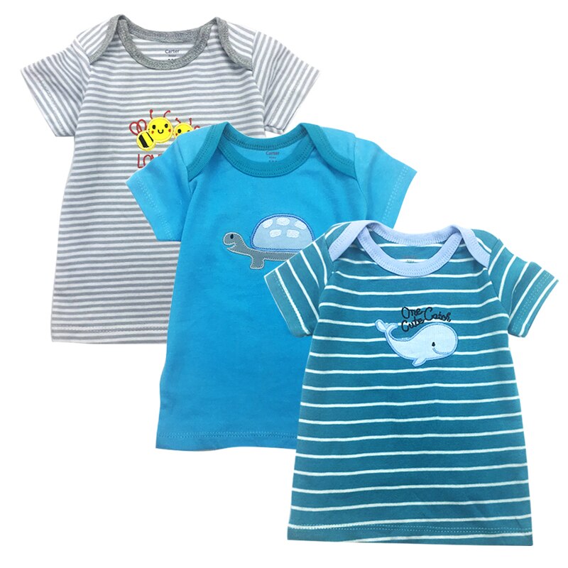 3 Stuk/partij Baby Gir Korte Mouwen T Shirts Kids Jongens Top Kleding T-shirt Kinderen Tee Kinderen kleding