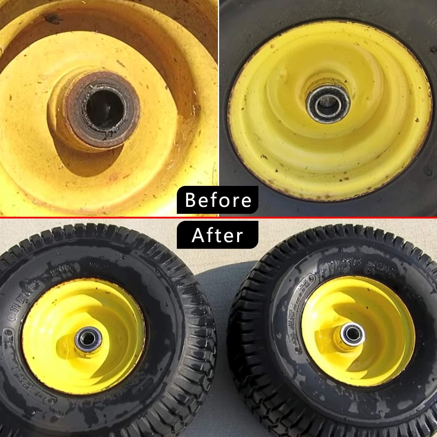 8 PCS Flanged Ball Bearings ID 1/2" x OD 1-3/8" for Lawn Mower, Generators, Wheelbarrows, Carts Fit for Marathon, Stens, Sunbelt