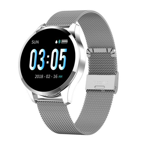 IP67 Waterdicht Smart Horloge Hartslag Bloeddruk Hr Sensor Sport Fitness Tracker Mannen Smart Armband Voor Iphone Android: steel sliver